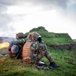 Two soldiers firing a spike LR2 ATGM EO missile